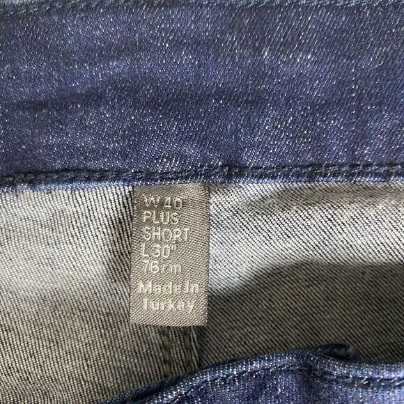 ASOS jeans women's NWT Plus Short size 40x30 distressed blue dark wash. - Picture 5 of 11